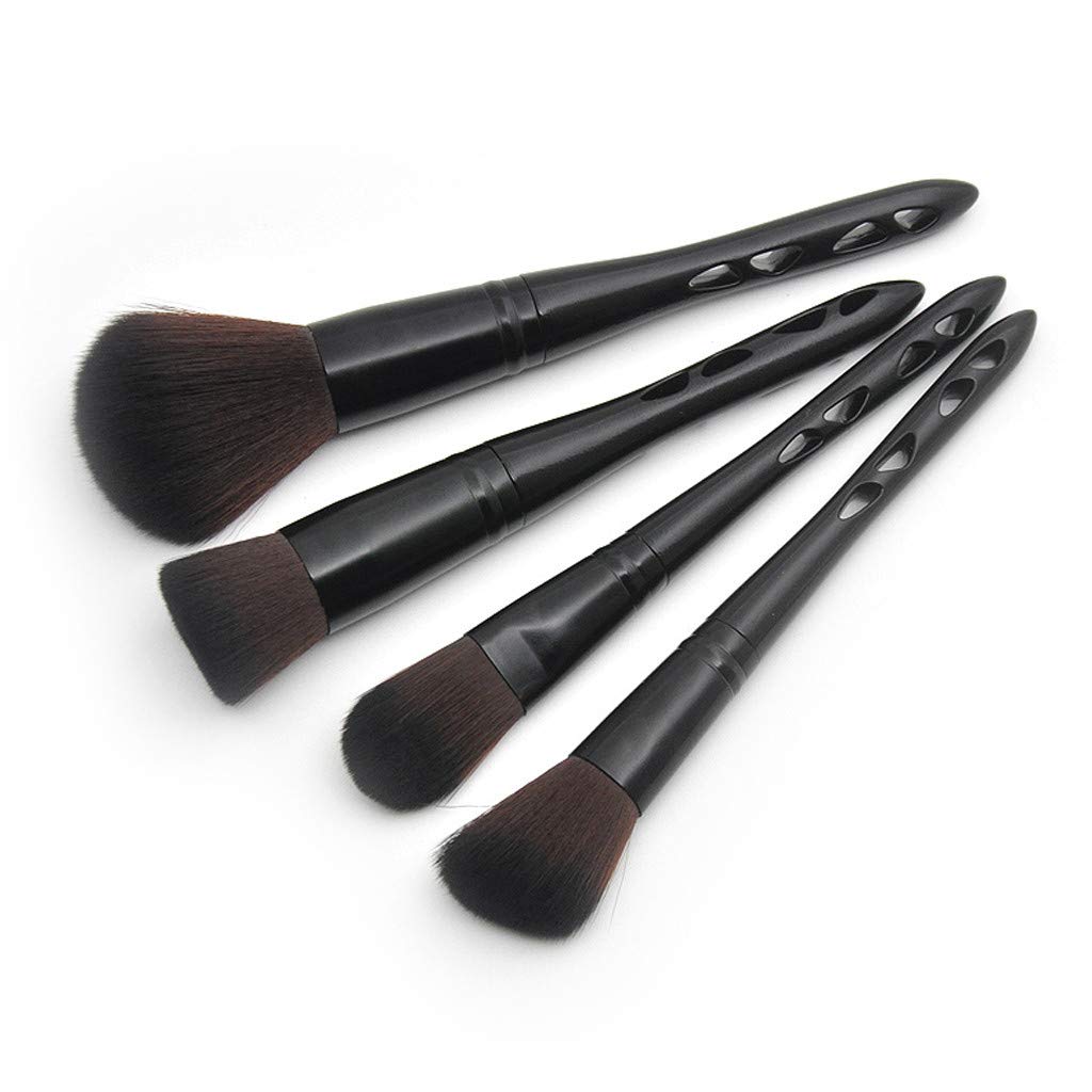 Set di pennelli per Trucco cosmetico, Sopracciglia, guance, ombretti, Eyeliner, Polvere, 10 Pezzi, Nero