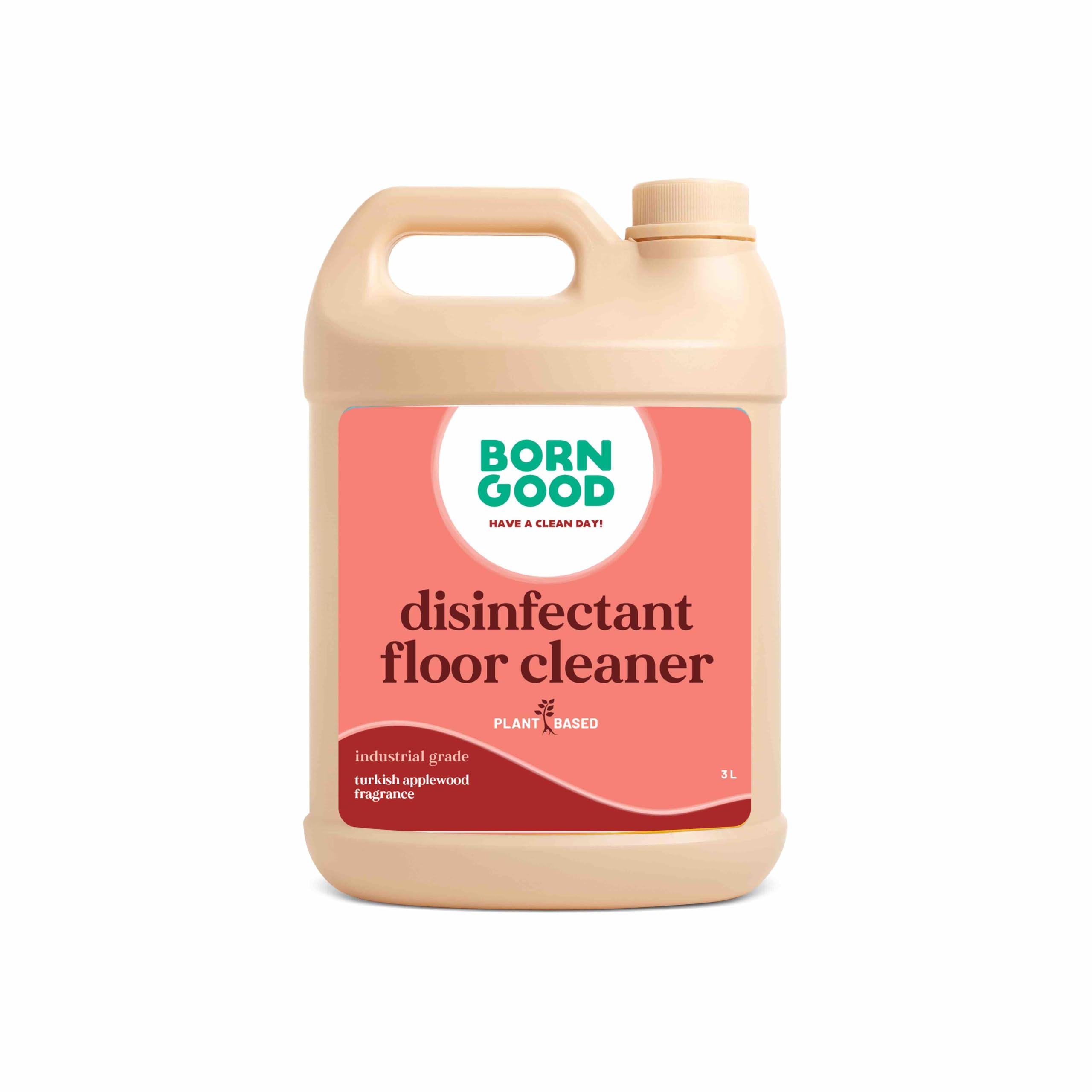 Born Good Plant Based Turkish Applewood Fragrance Disinfectant Liquid Floor and Surface Cleaner, Non-Toxic, Eco-Friendly