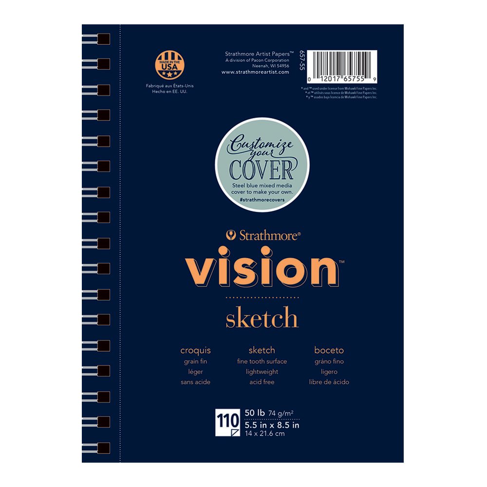 Strathmore Multi-Colour 062657550 Vision Sketch Pad, 5.5 X 8.5-Inch
