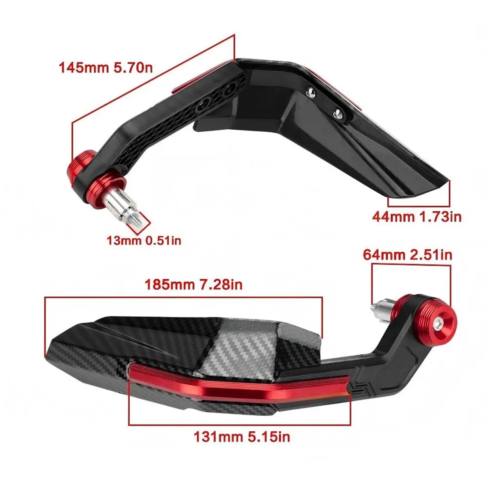 Paramani Motocross Paramani per moto Manubrio Protezione antivento Motocross Dirt Bike Barra per spazzole(Black)