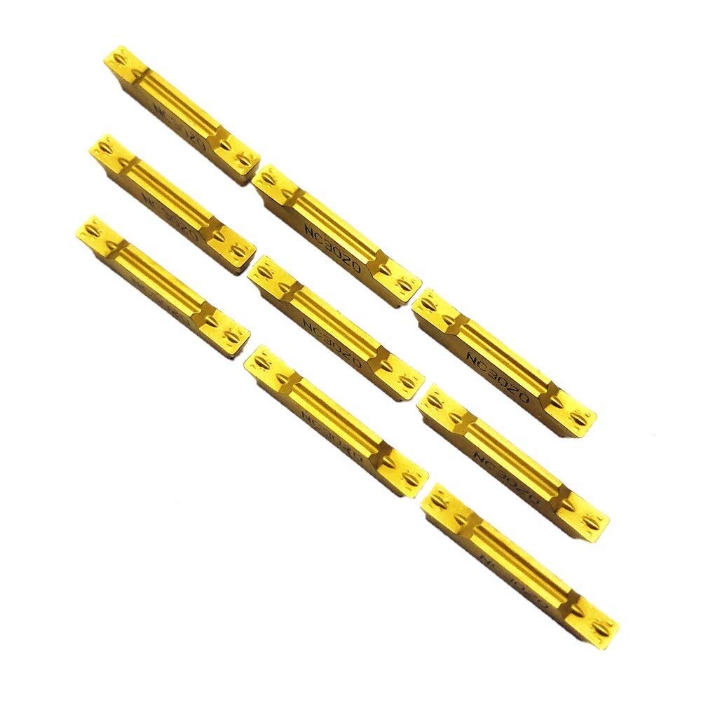 Farleshop 10 unids/Caja Herramienta de Torno MGMN300 M NC3030 Herramienta de torneado de Metal de Cuchilla de carburo MGMN 300 Herramientas de Torno CNC Piezas de Ranura y Herramientas de ranurado