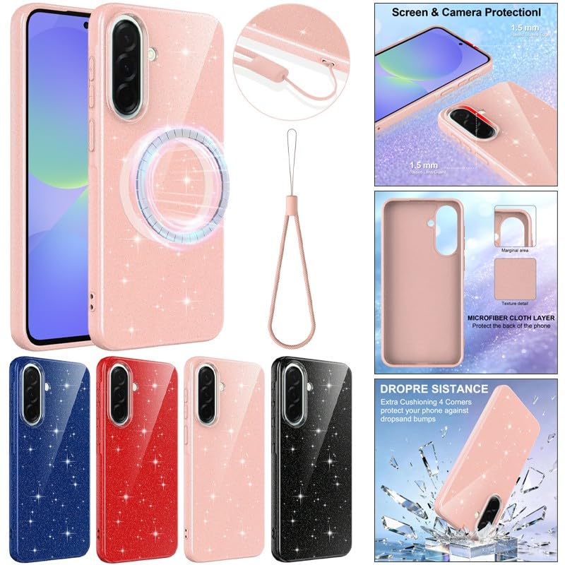 Étui silicone Nothing Phone 3A Pro magnétique premium noir à paillettes