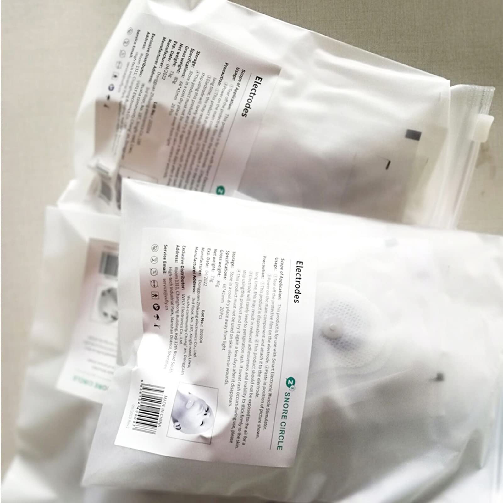 Strisce conduttive Adesivi magnetici a Scatto, Cuscinetti autoadesivi elettrodi in Gel for Dispositivo Anti-Sonno Intelligente Snore Circle(100PCS)