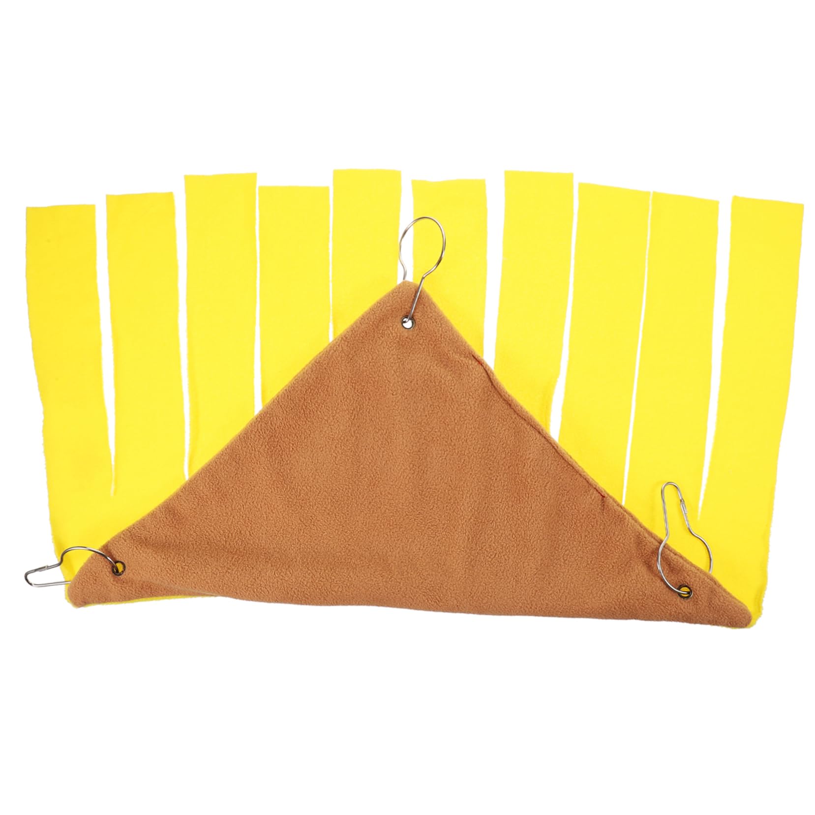 DOITOOL 3stücke Hängende Haustier-hängematte Für Kleintiere Doppellagiges Schlafbett Aus Weichem Material Geeignet Für Papageien Hamster Und Frettchen Kaffee Und Gelb Platzsparend Und