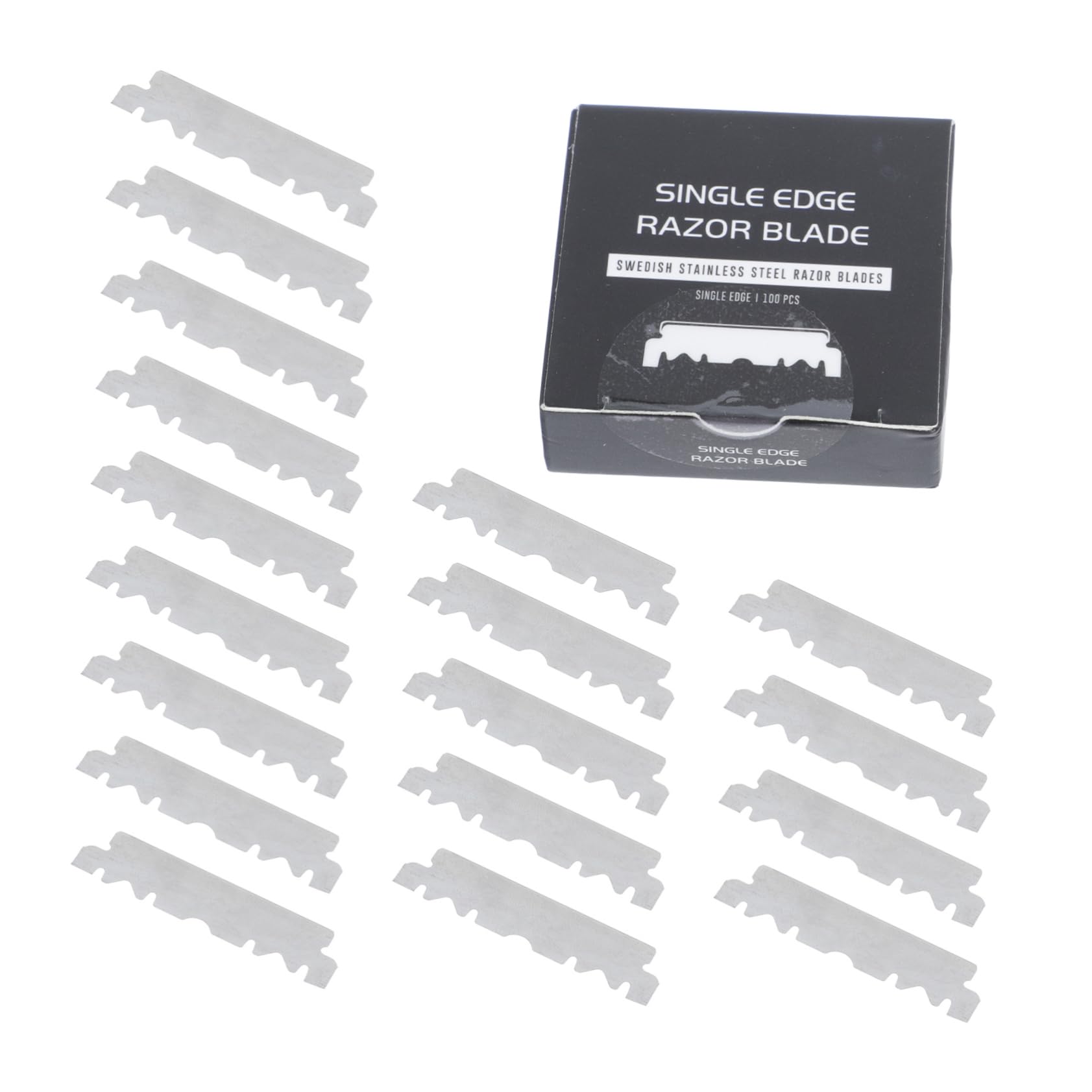 NULYLU 3sets Single Edge Razor Blades for Men Stainless Steel Safety Razor Blades Double Edge Manual Face Cutter 100pcs*3