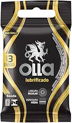 Olla Preservativo Camisinha Lubrificado - 3 Unidades