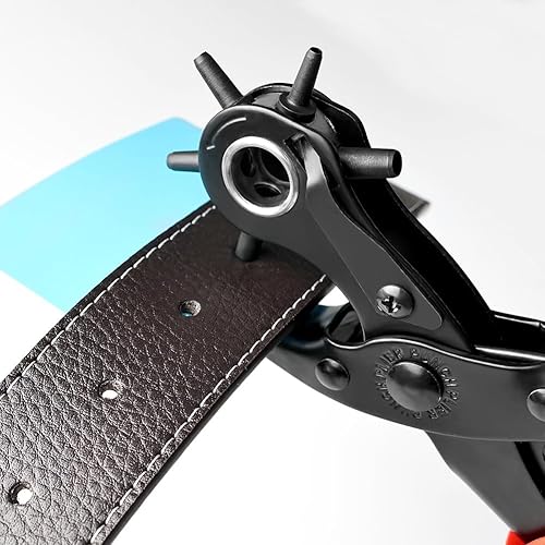 Miniatura 2 de Punzón de cuero agujero, perforador de agujero de cinturón para cuero, kit de alicates giratorios, alicates de cuero para cuero, cinturones,