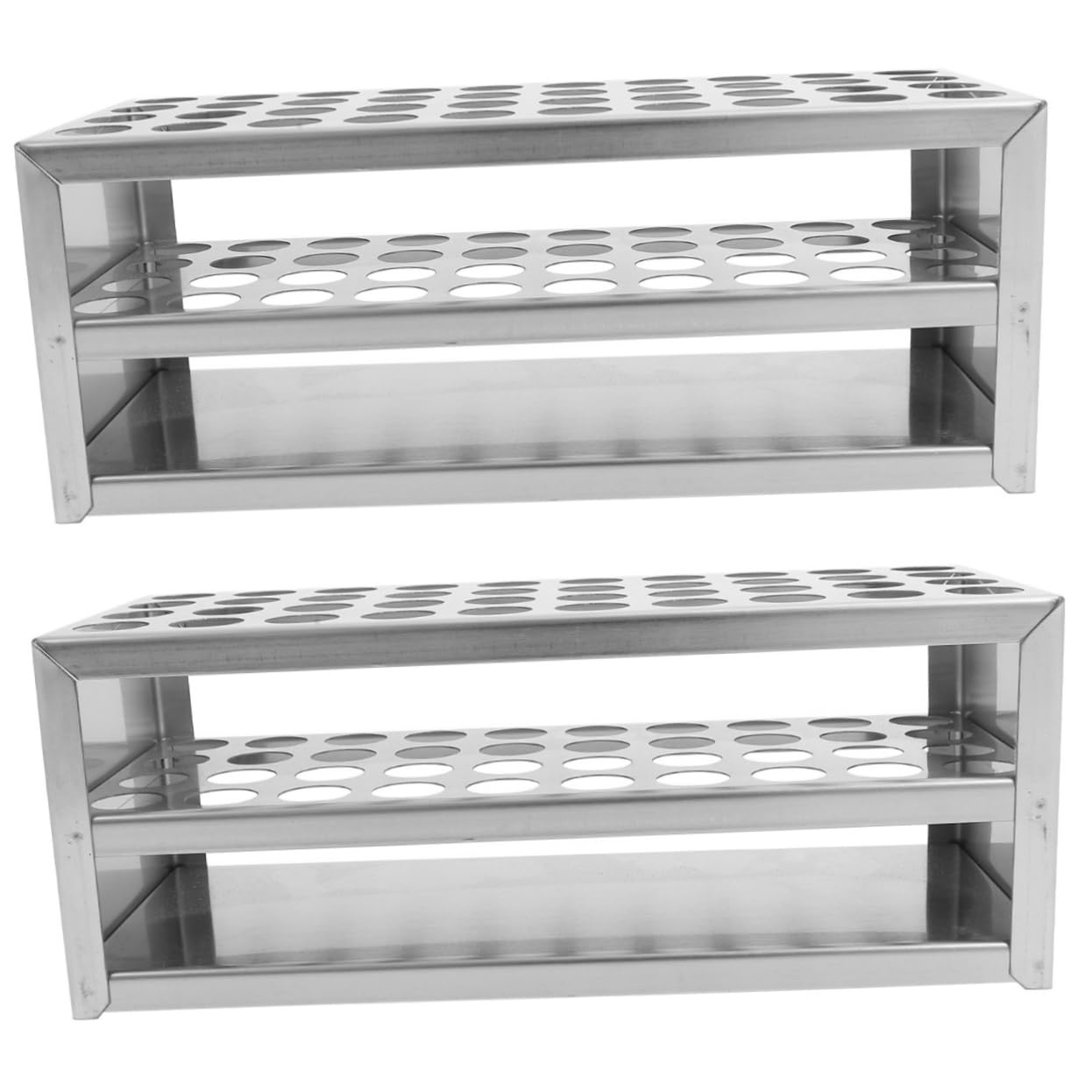 OUNONA 2 Pièces Porte-éprouvettes Support De Séchage Pour Pipettes Support Pour Tubes D'échantillonnage Support De Séchage Pour Tubes à Porte-flacon Porte-pipettes Acier Inoxydable