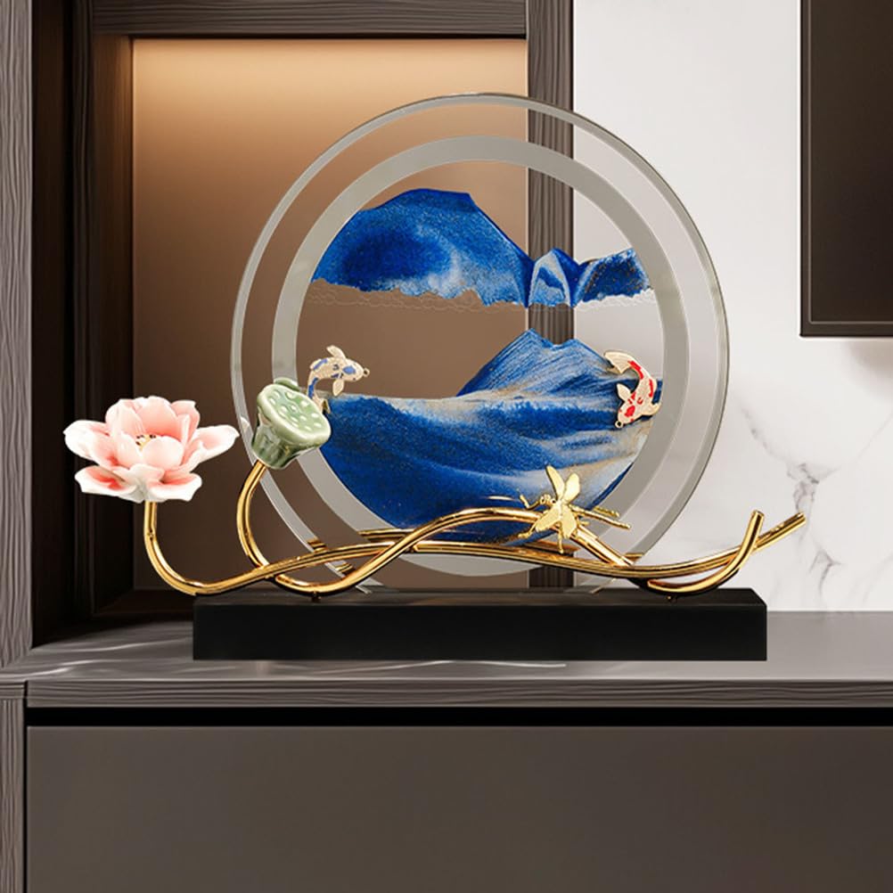 Wystrój domu na stole Feng Shui obejmuje japońską medytację, wystrój wnętrz Zen do biura, salonu lub sypialni Ozdoby rzemieślnicze Dekoracja domu Dekoracja Feng Shui,Green,A