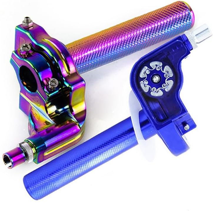 7/8'' Motorcycle Throttle Handle Accelerator Twist Handlebars Grip Cable Quick CRF Pit Bike ATV Universal(Color)