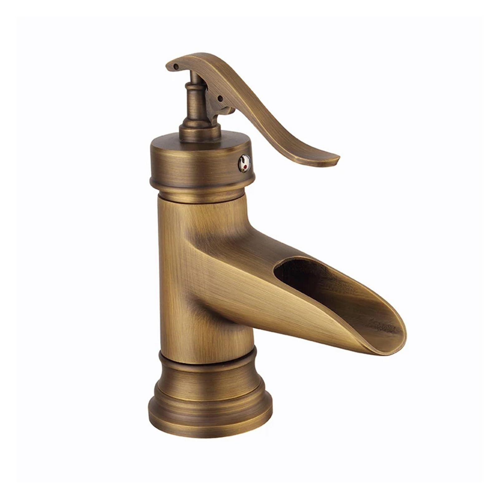 Dfghnbvc Antique Basin Faucets Black Bronze Waterfall Faucet Bathroom Sink Taps Single Lever Hot And Cold Water Mixer Taps,Kitchen Sink Faucet,-Short