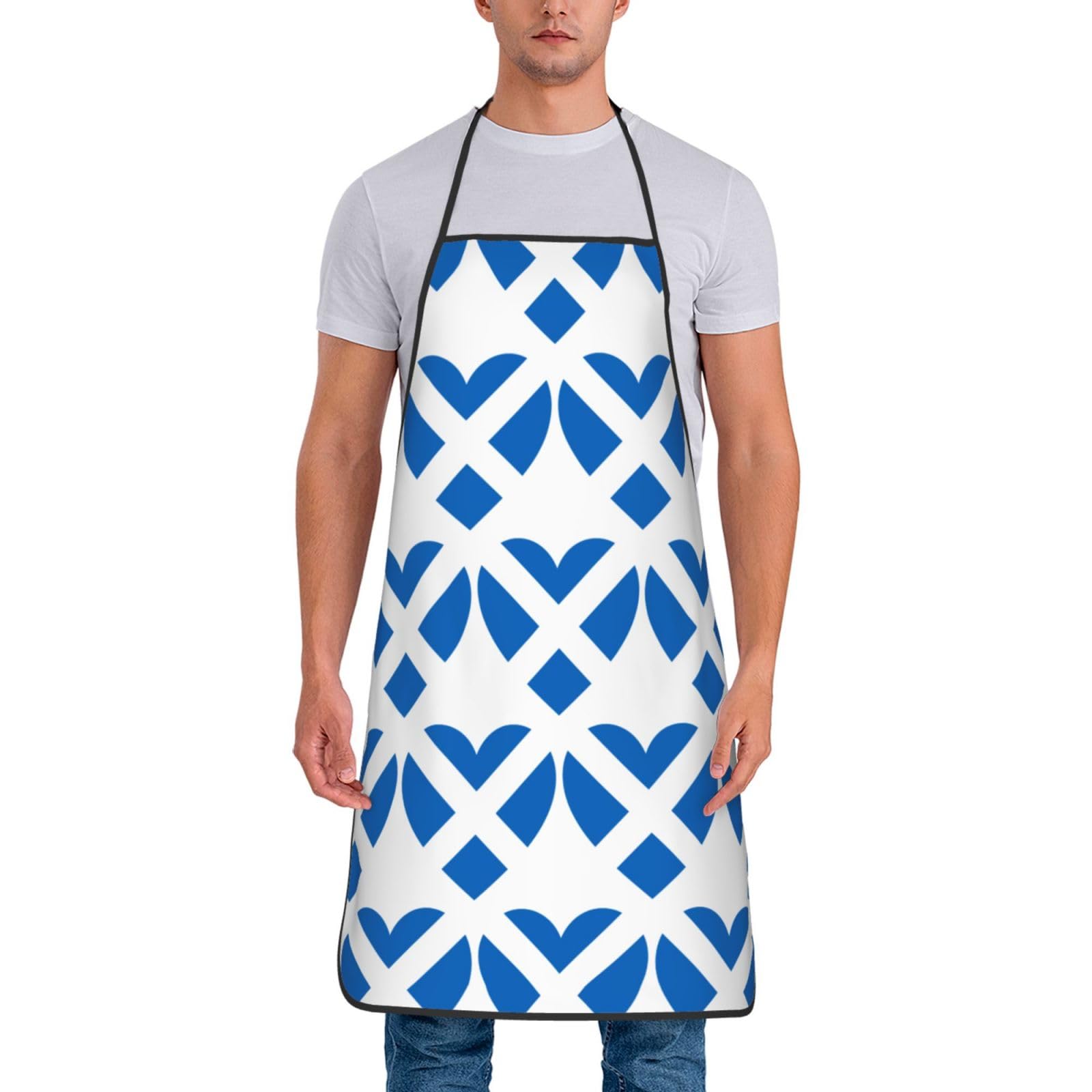 Tablier de cuisine unisexe avec drapeau écossais pour homme et femme