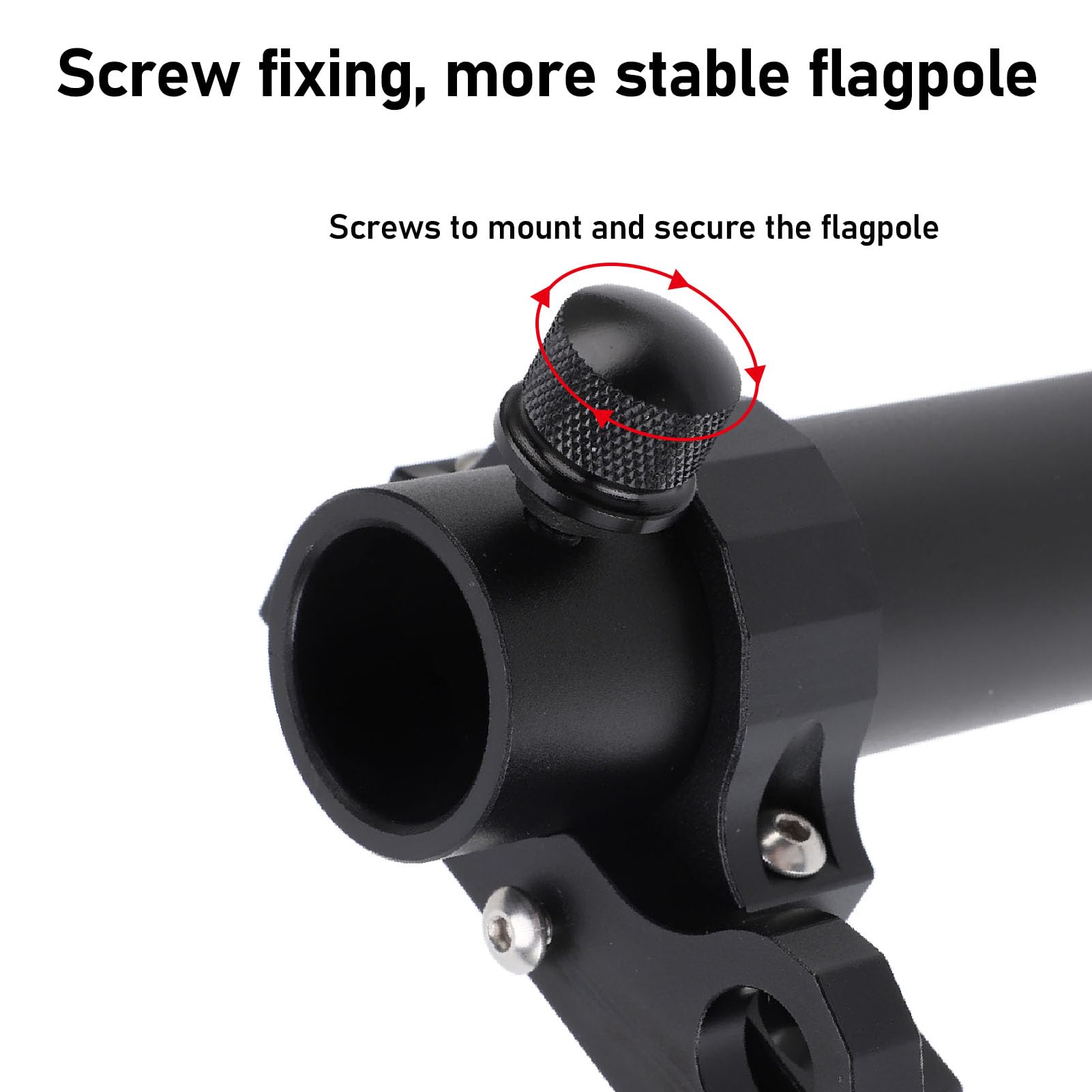 Uchwyt na flagę, uchwyt na maszt flagowy i uchwyt anteny Cb, wspornik uchwytu na maszt Kuuleyn Wspornik tylnej klapy ze stopu aluminium Mocowanie na maszcie anteny Uchwyt na maszt