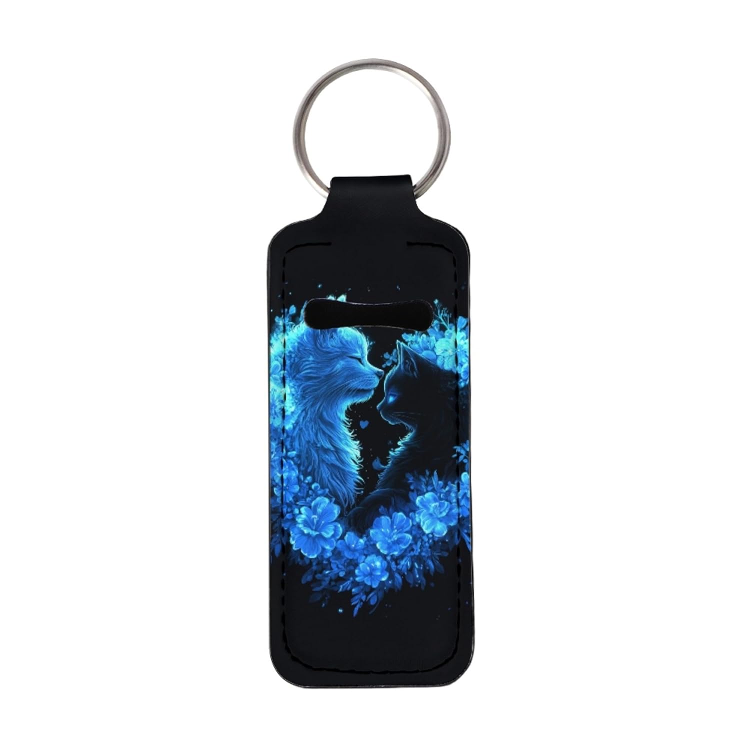 CLOHOMIN Chapstick Holder Keychain Chapstick Lipstick Holder Key Chain 3 7 x 1 5 Inch Lip Balm Holder