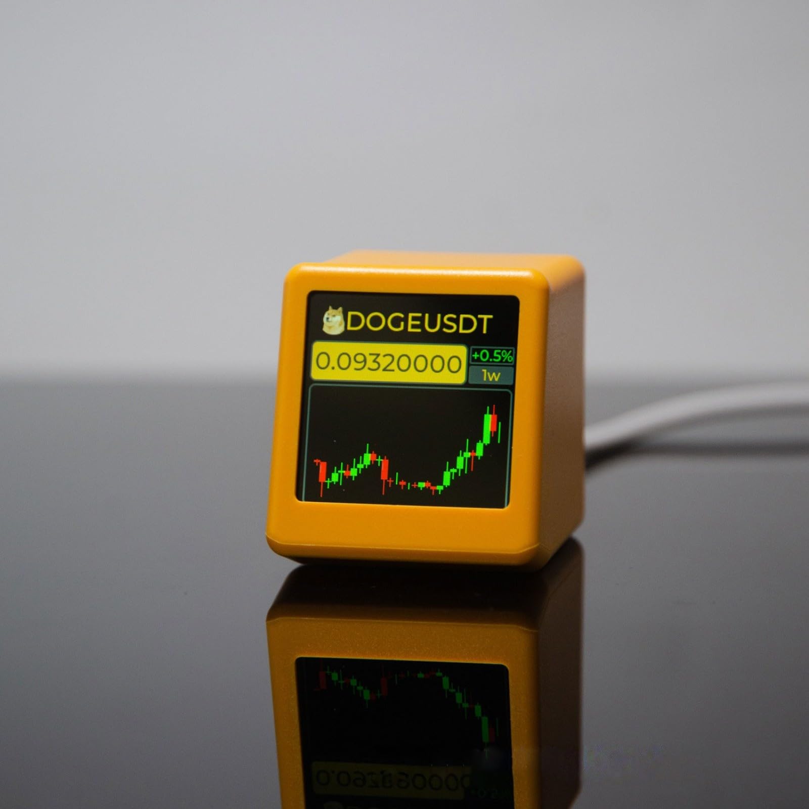 GeekMagic Smalltv PRO Kryptowährungs- und Aktienkursanzeige mit Uhr, Wetteranzeige und Währungsrechner, Kompakter Desktop-Tracker aus ABS mit USB‑C Stromversorgung(Black)
