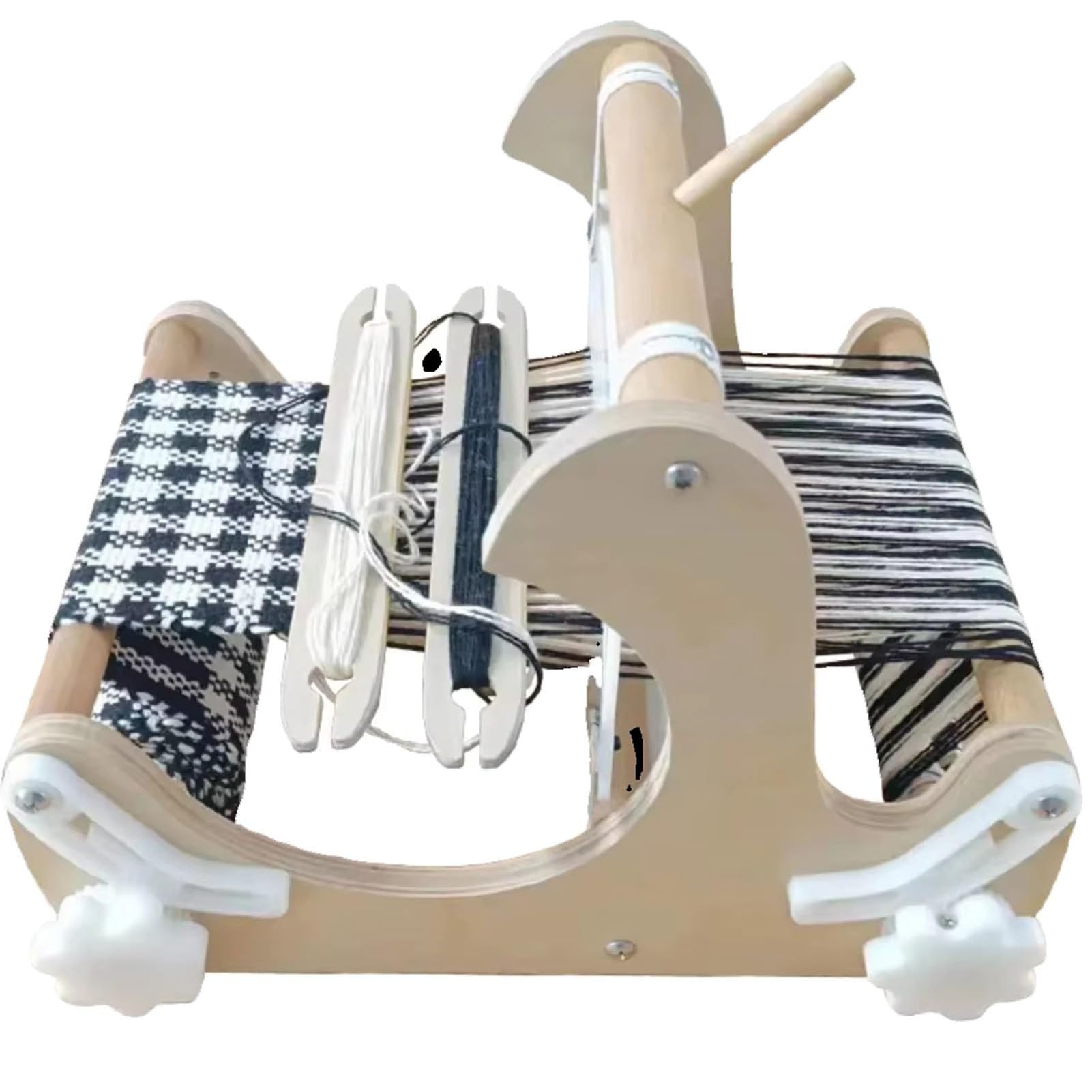 DIY Multi-Craft Handstrick-Webmaschine, Tisch-Webstuhl-Set aus Holz, Webbreite 15 cm, Webrahmen-Webstuhl für Teesitze, Untersetzer, Tischsets, Stofftaschen