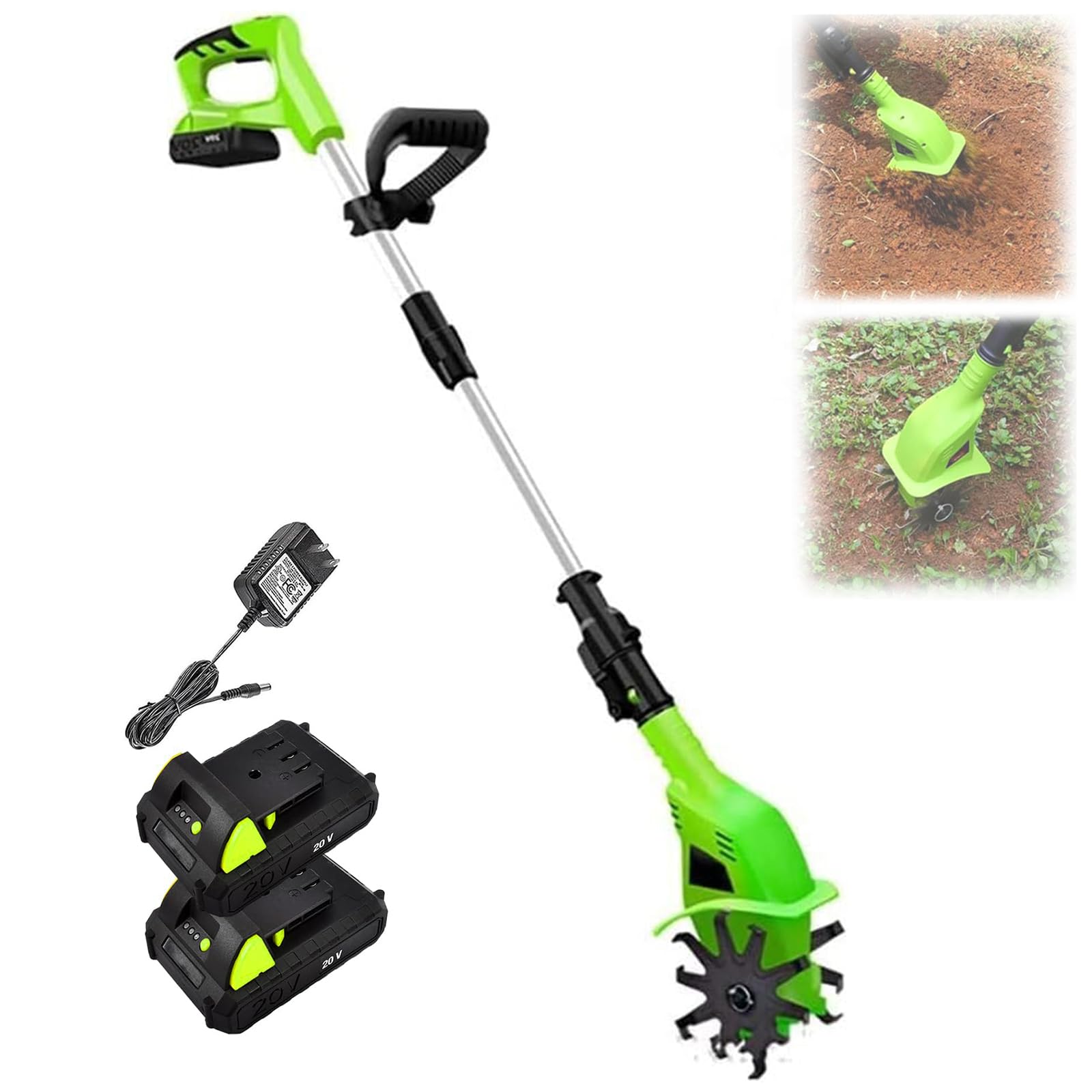 Rotavateur de jardin électrique sans fil cultivateur motoculteur 250 tr/min