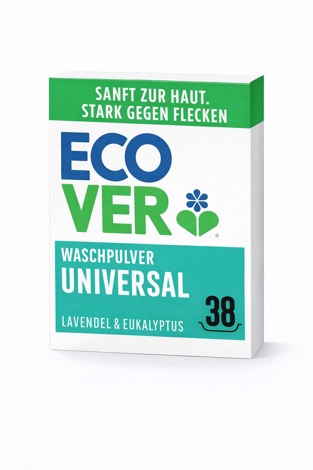 Ecover Universal-Waschpulver, Waschmittel, Duftrichtung: Frischer Lavendel & Eukalyptus, 1 x 38 Waschgänge, 1 x 1.9 kg