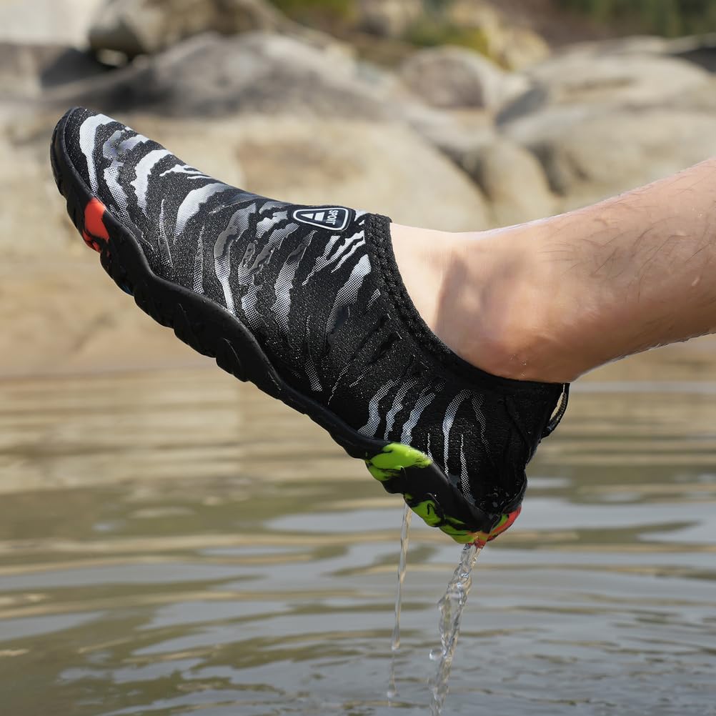 Wasserschuhe für Damen Herren, Barfuß Schnelltrocknende Aqua Sneaker für Trailrunning, Schwimmen, Tauchen, Surfen, Pool, Strandlauf, Yoga