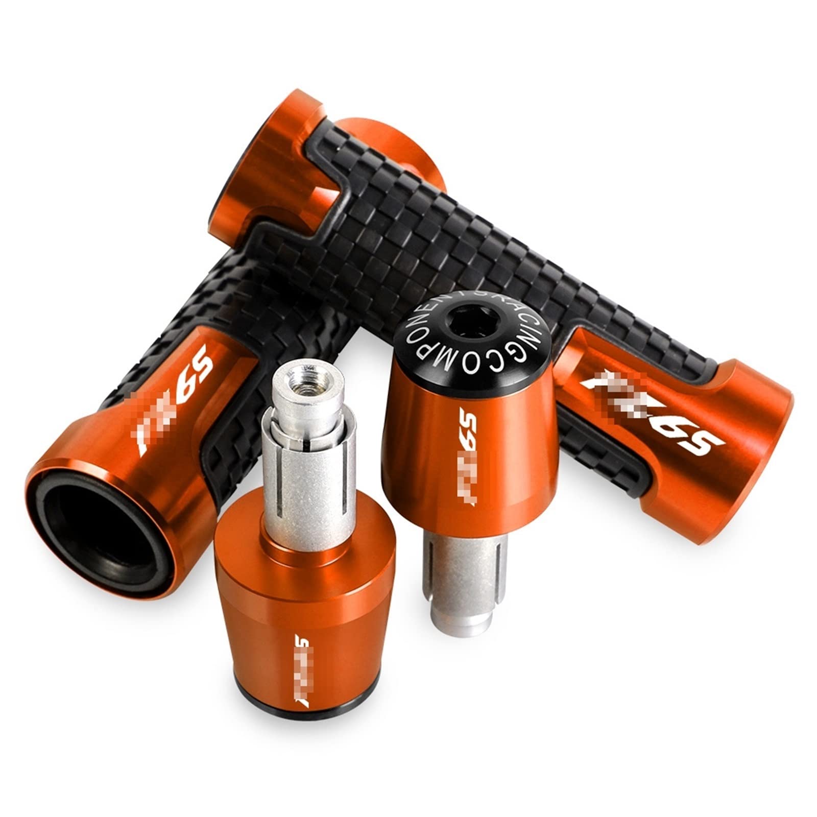 DVMEGA MopedsHandleBar FOR YA-MAHA FZ-6S 1998 1999 2000 2001-2011 CNC Hndlebar Grips Ends Weight Handle Bar Grip End Anti Vibration Silder Grips Plugs Caps (Color : 4)