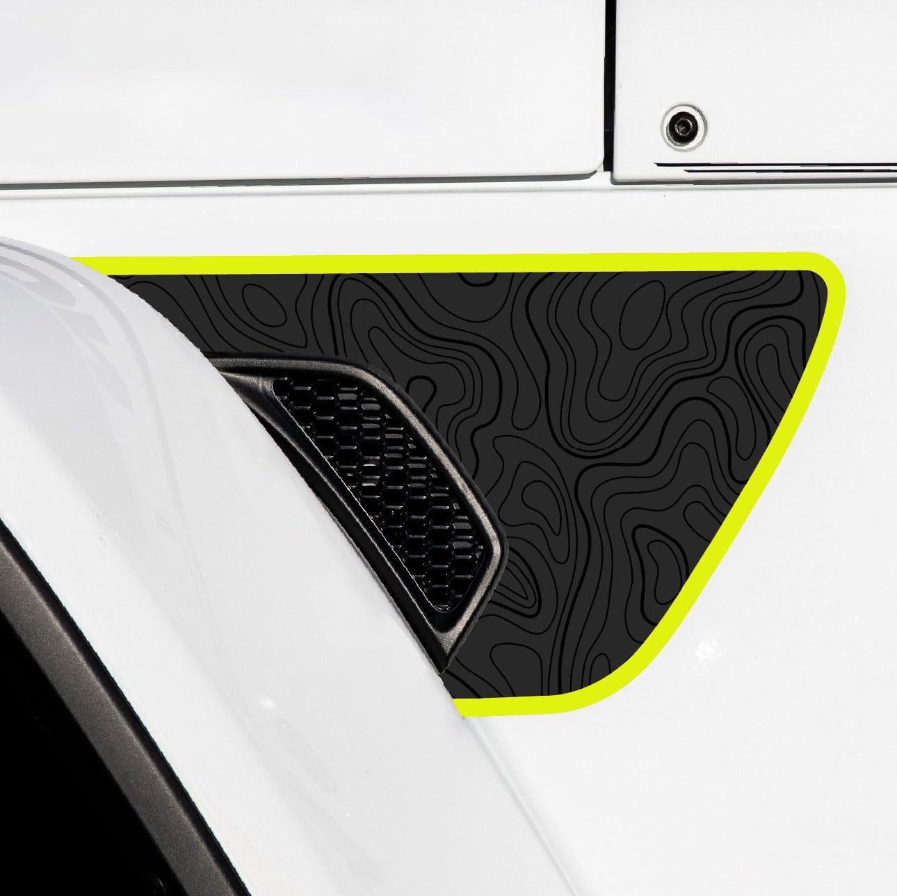 Side Fender Vent Precut Topographical Map Decals Vinyl Stickers
