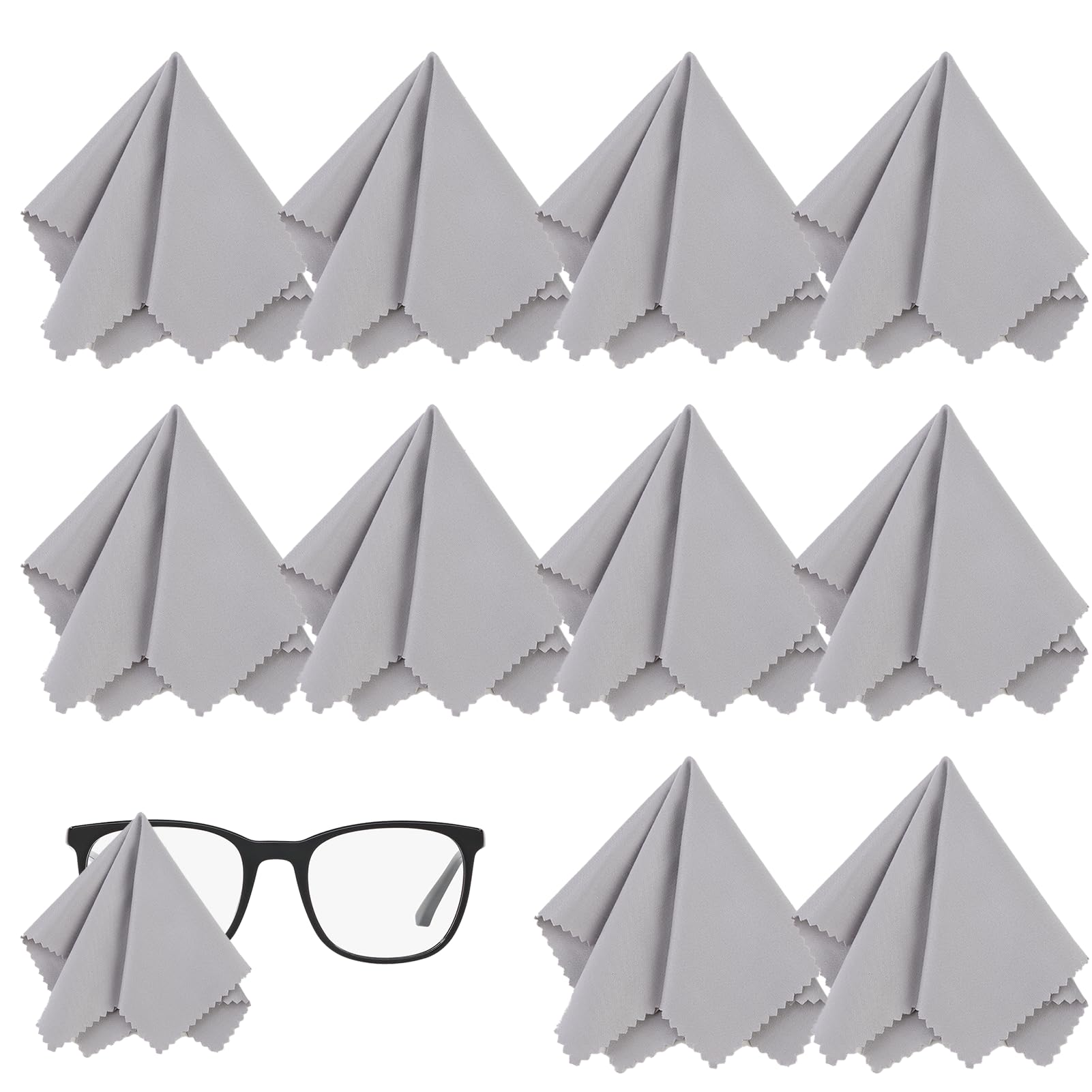 Lotbun 10 Paños Para Gafas 17,5x14,5cm - Paños Para Limpieza De Gafas De Microfibra, Paños Para Limpieza De Gafas De Microfibra, Toallitas Limpia Gafas Paños De Microfibra Para Limpiar