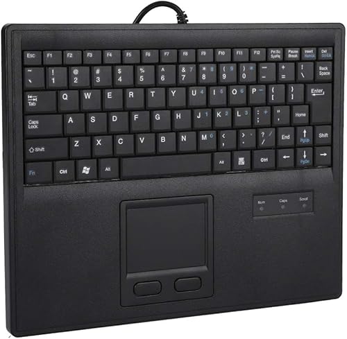 Miniatura 8 de Teclado táctil con cable de 10 pulgadas, 84 teclas ultra delgado integrado multitáctil tijeras trackpad para