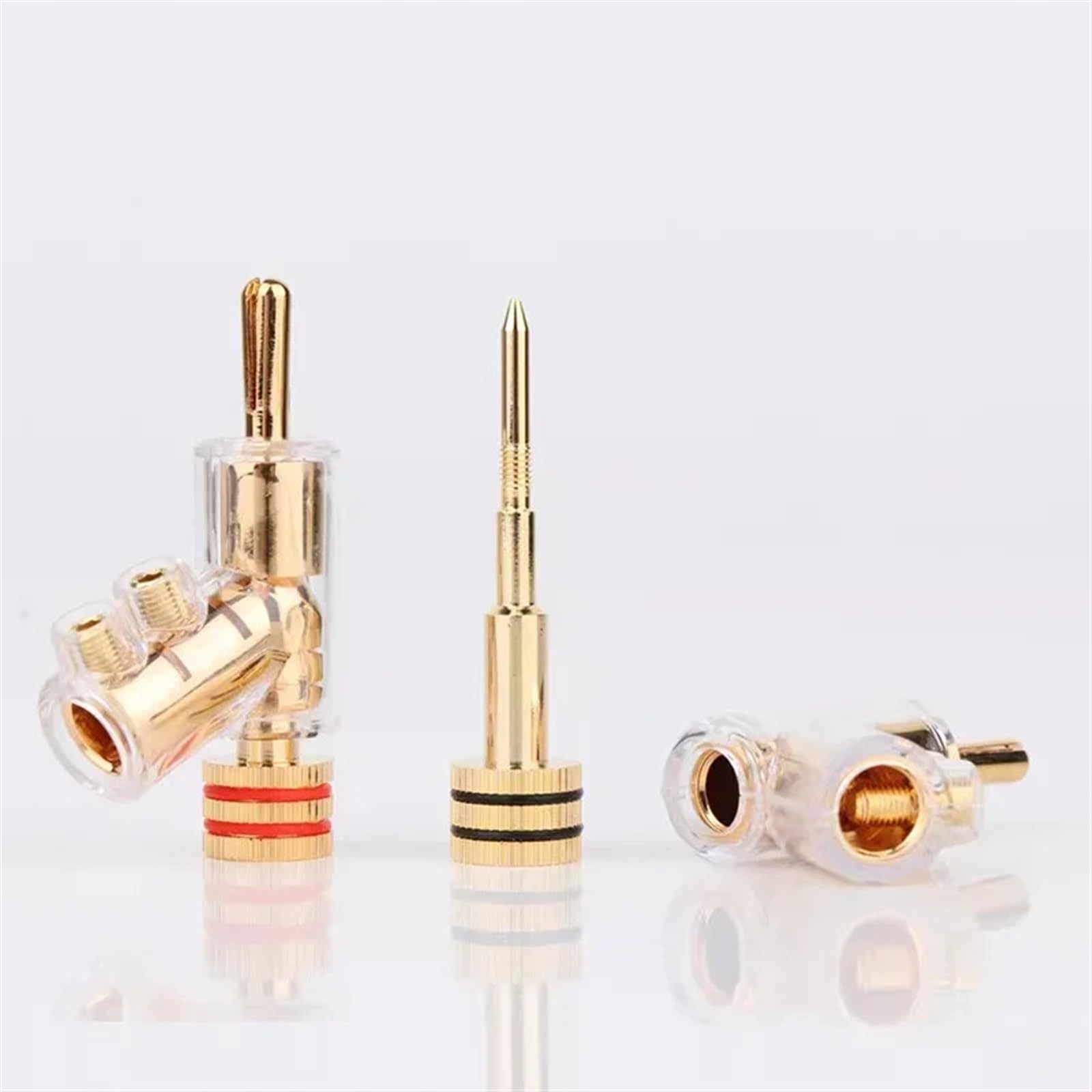 4 connettori a banana placcati in oro Gunlike con bloccaggio a 45 gradi (4 nero-01)