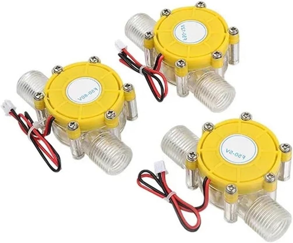 Micro Hydro Generator F50-80V/12V/5V10W DC water flow generator turbine hydroelectric(Silver)