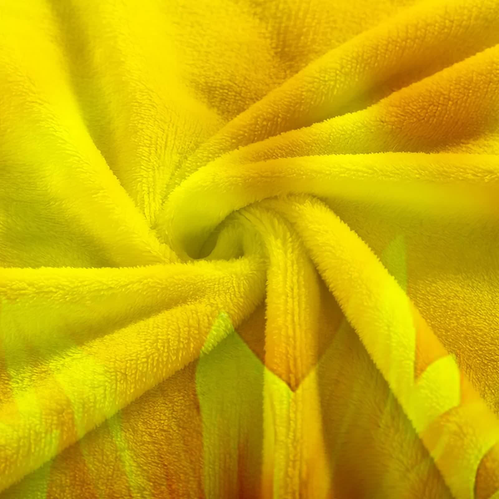 Daesar Natale Coperte Pile Fantasia, Coperte Flanella Matrimoniali/Singolo Divano/Letto Giallo Motivo Girasoli Tema Piante Coperta Calda Invernale, 180x240cm