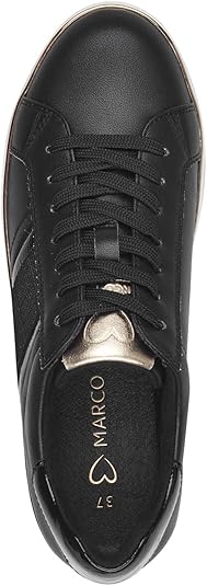 MARCO TOZZI by Guido Maria Kretschmer Sneakers Donna Basse con Suola grossa Glitterate, Nero (Black Comb), 37 EU