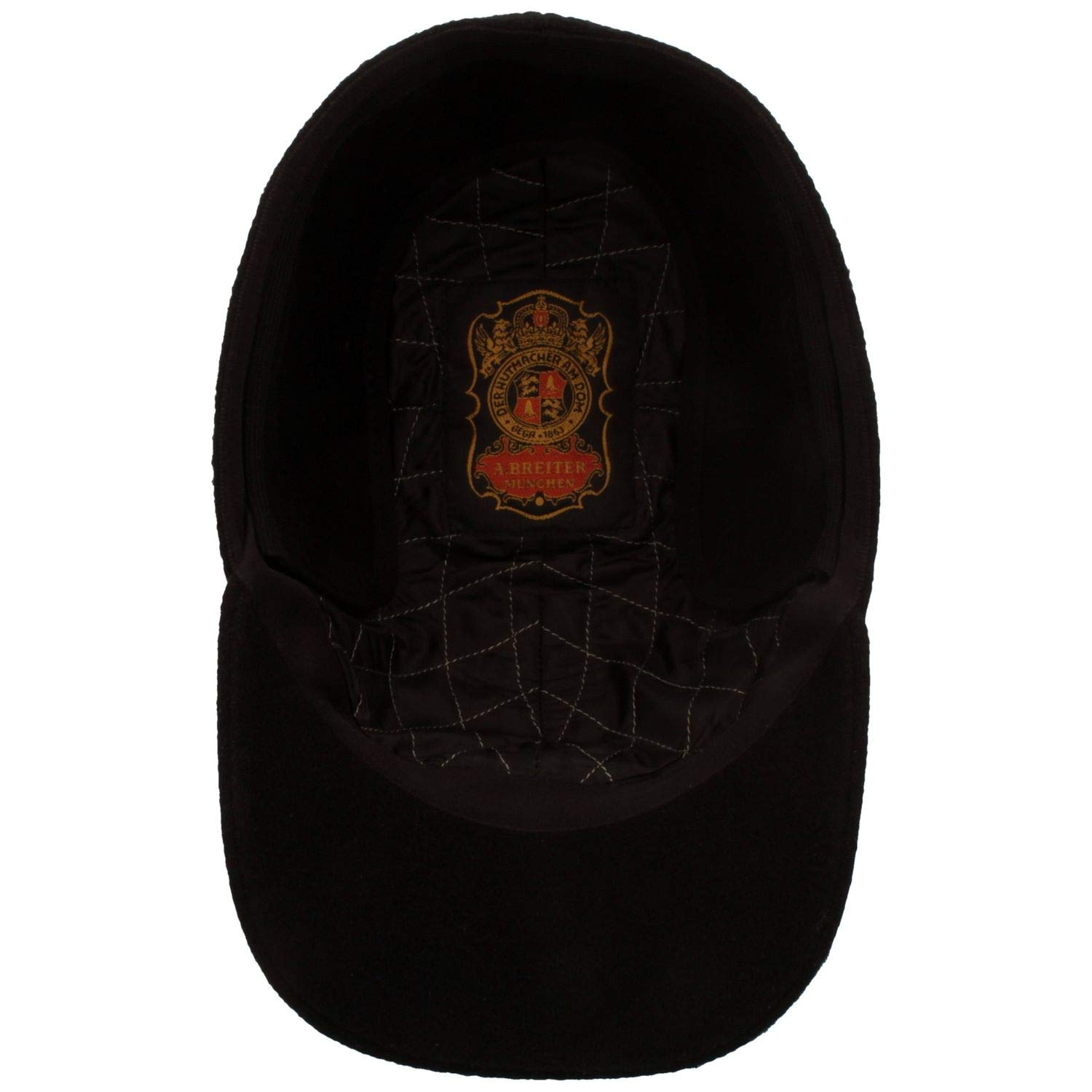 Gorra de béisbol ancha para invierno, gorra de béisbol con membrana de teflón y protección para los oídos plegable, de lana con forro acolchado. Negro 60