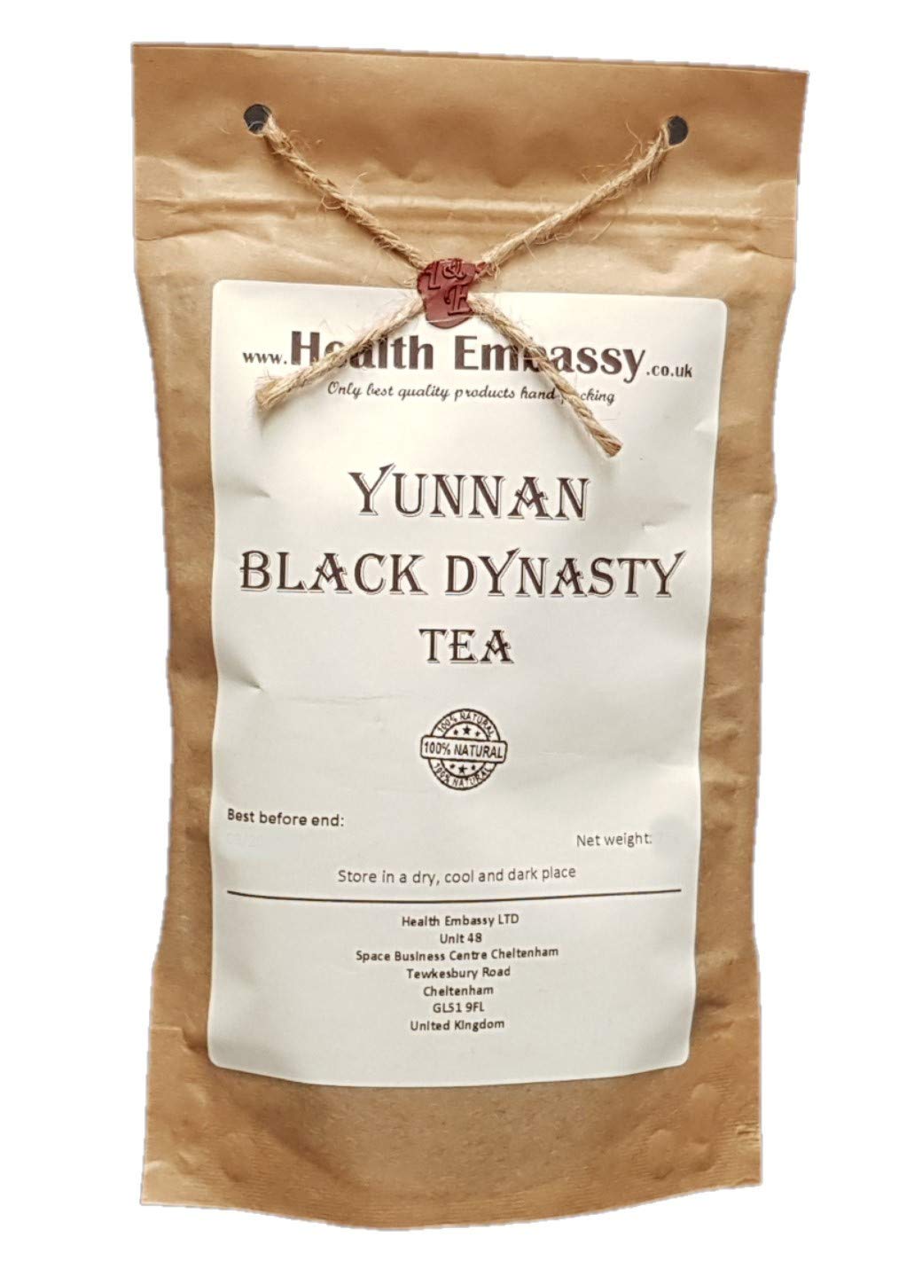 Health Embassy Yunnan Black Dynasty Tea | Loose Leaf Tea | 100% Natural (75g)