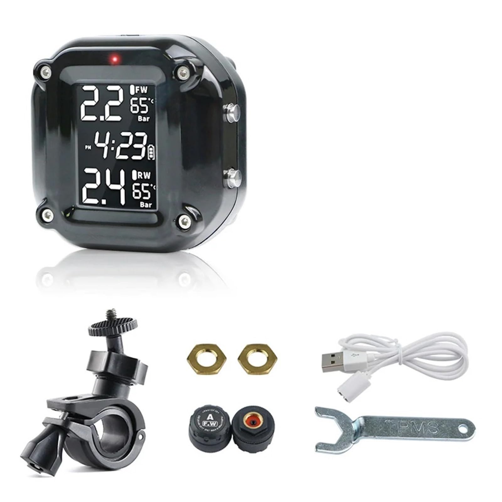 systekontroli ciśnienia w oponach Czujnik ciśnienia w oponach TPMS motocykla System monitorowania ciśnienia w oponach Czujnik zewnętrzny