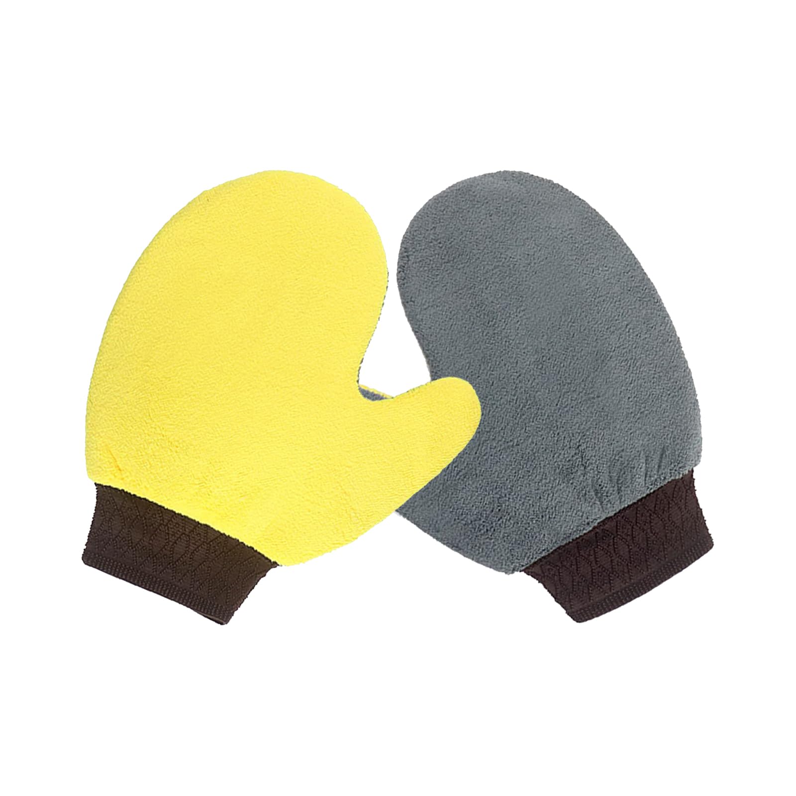 2PCS Microfiber Wash Mitt - Cleaning Gloves for Car Maintenance, Exterior and Interior Use, Quick Drying on Paintwork and Glass