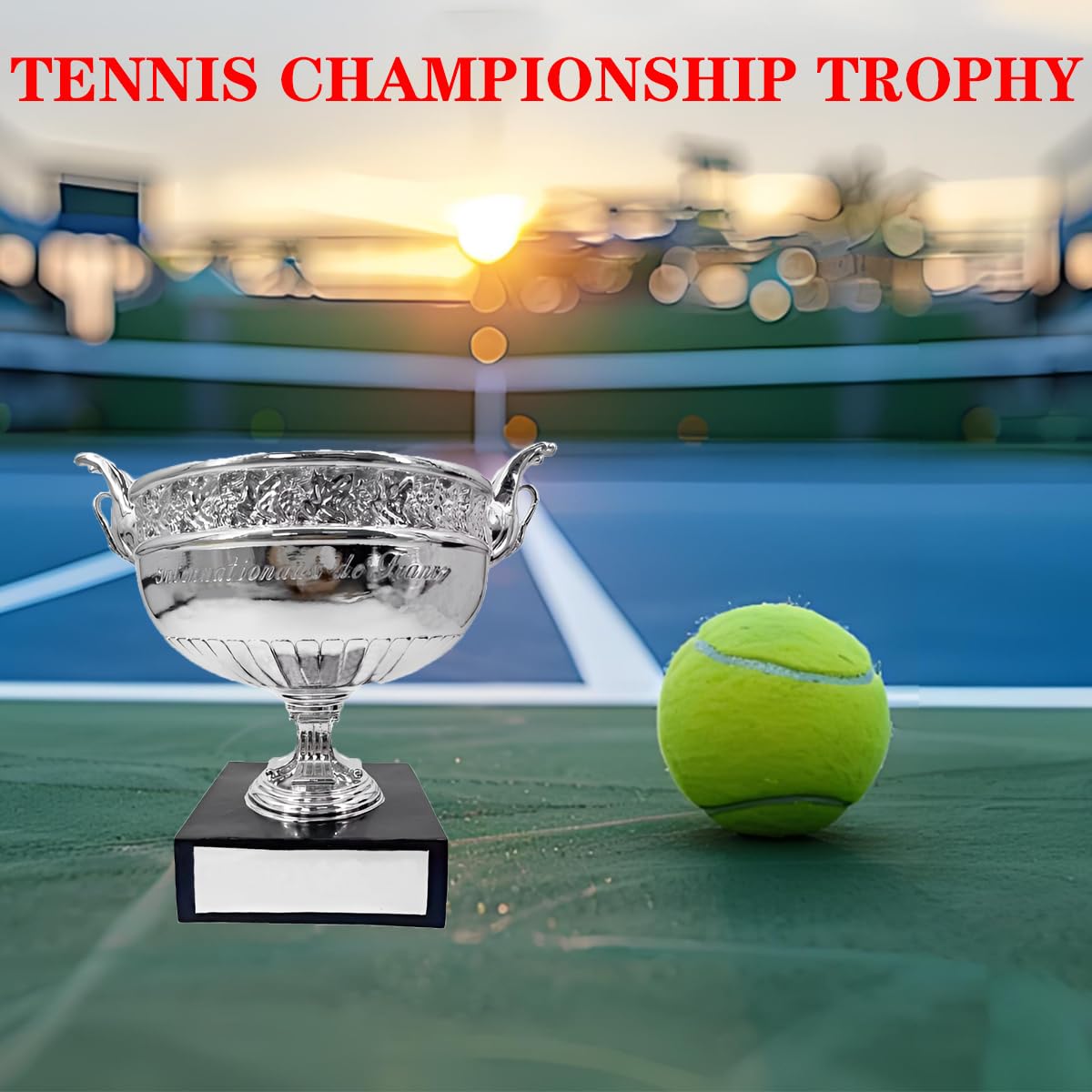 Réplica del Mini Trofeo de Tenis Masculino del Abierto de Francia,Trofeos de Campeones del Grand Slam,Objetos de Colección y Recuerdos, Adornos para la Oficina,El Hogar,Regalos para Hombres