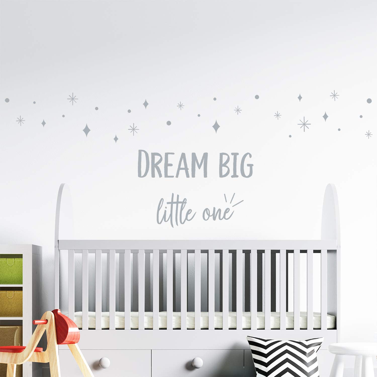 Wall Quote, Grey, Wall Décor, Dream Big Little one, Nursery, Cute Babyroom, Kids, Babygirl, Babyboy, Toddler's Bedroom Baby - Image 4