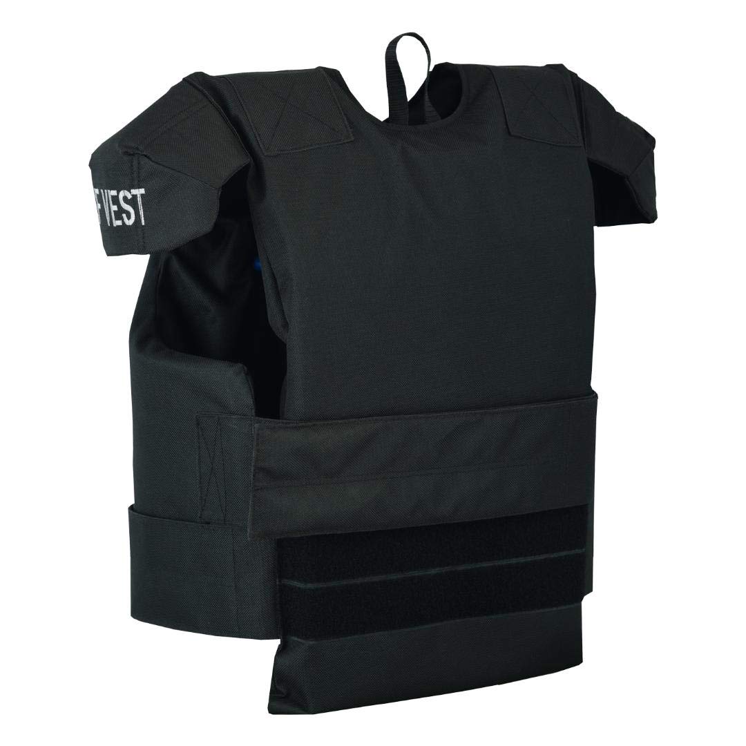 Krav Maga Erwachsene Vollkontakt Sparring IDF Weste in Schwarz, One Size / Adjustable, Nylon, Modern, Schnalle/Klettverschluss, Krafttraining, Weste