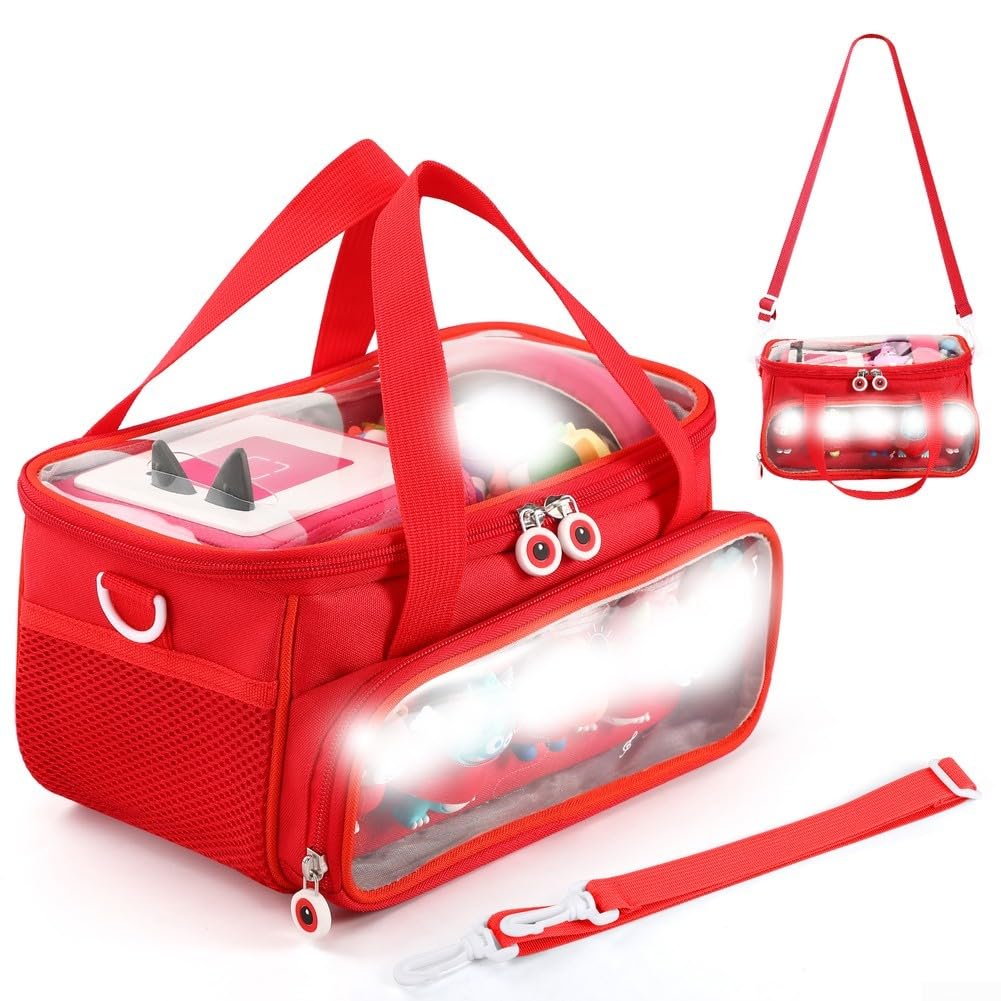 Custodia compatta per Toniebox, soluzione ideale per lettore audio e piccoli giocattoli (rosso)