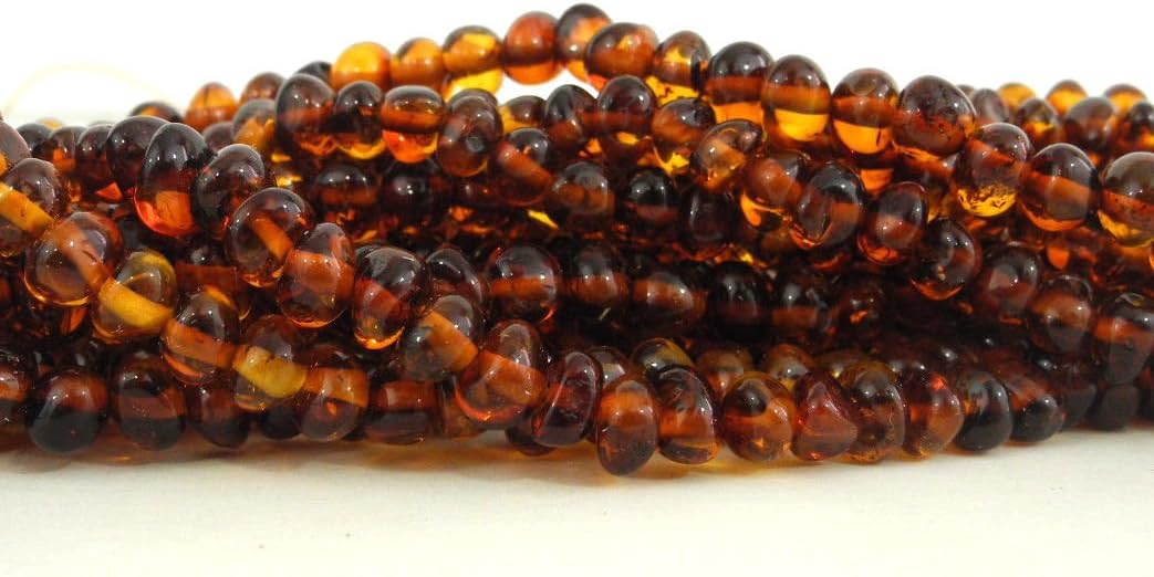 Genuine Baltic Amber Beads Strands Rounded Nuggets Small Cognac Alluregem