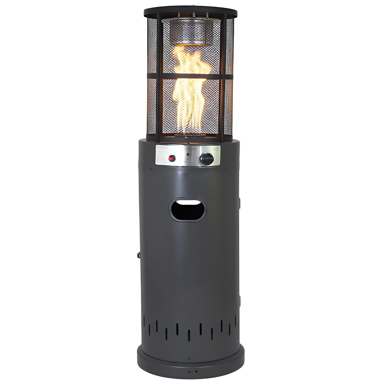 Marvin Stufa a Fungo GPL da Esterno con Fiamma Visibile, Cilindro in Vetro, Portatile, Riscaldamento da Giardino per Terrazzo Bar Ristorante