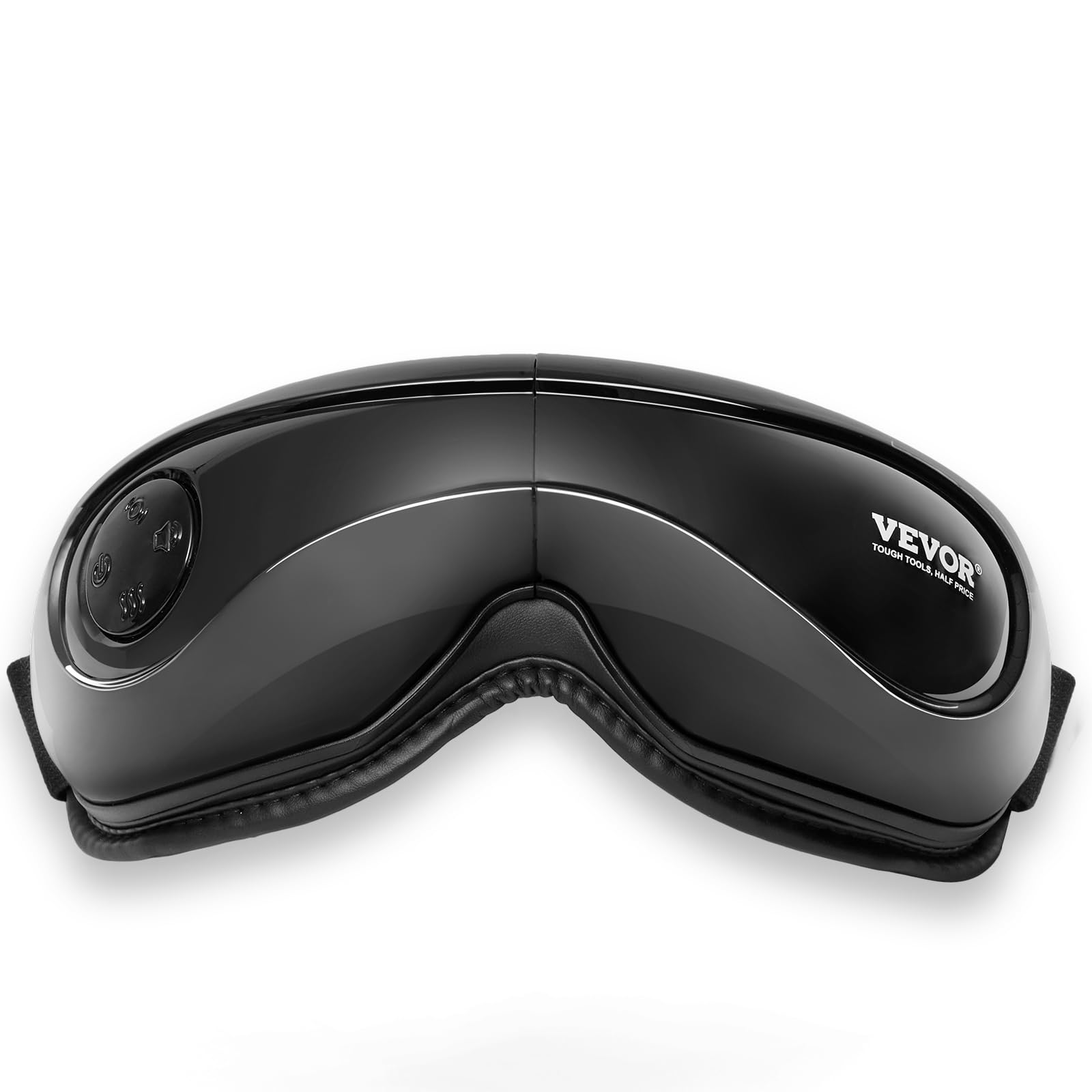 VEVOR Massaggiatore per occhi con calore, maschera riscaldata per massaggio oculare con 5 modalità e musica Bluetooth, massaggiatore pieghevole a 180° per emicrania, affaticamento degli occhi