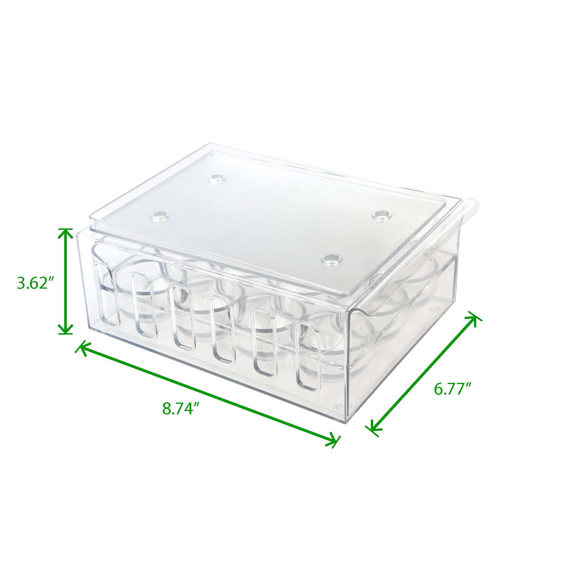 Mind Reader STEGG12-CLR - Cajón apilable para almacenamiento de huevos, plástico, transparente