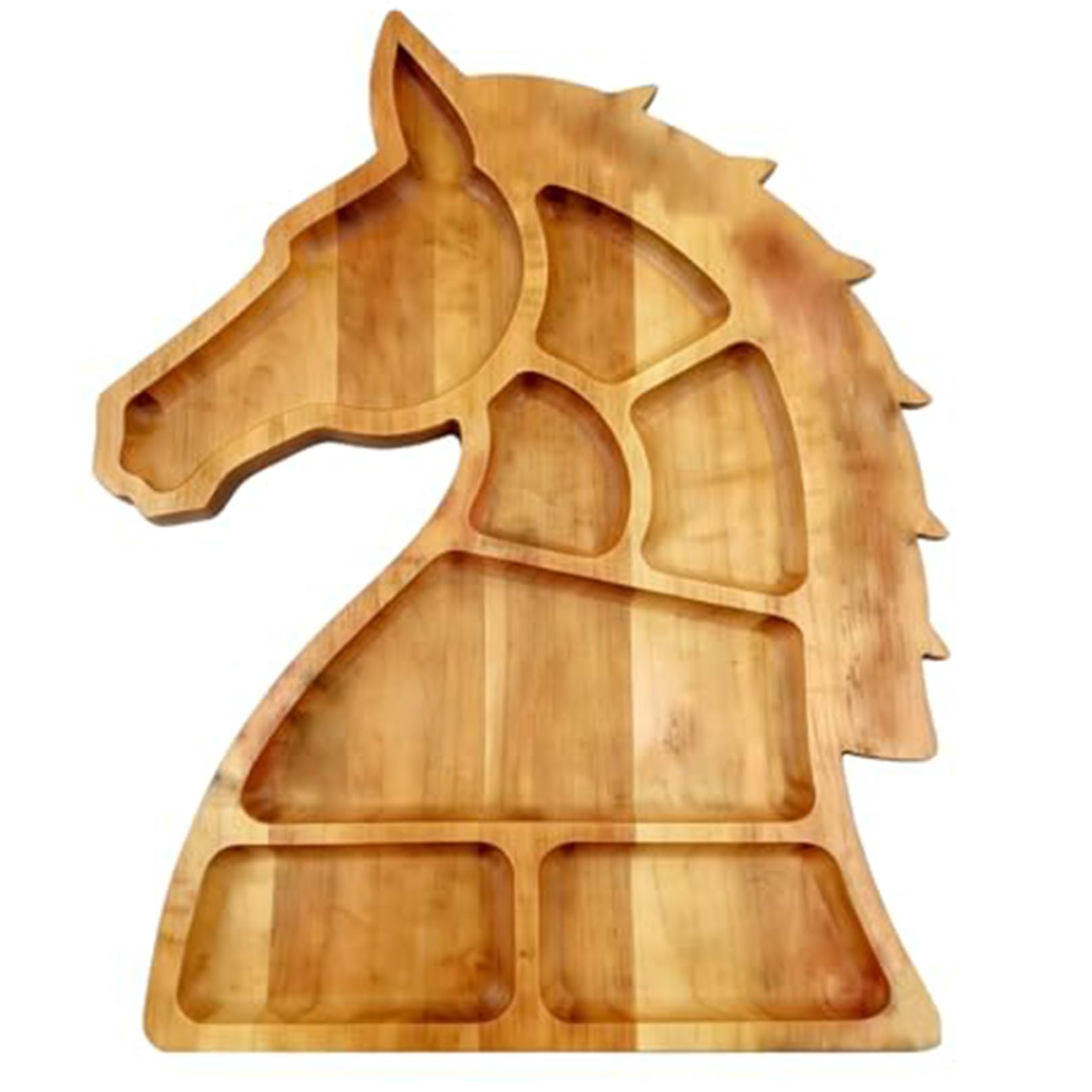 DAGLLGEW Charcuterie Platter, Wooden Charcuterie Board with Horse Head Design - Rustic Wood Serving Tray for Cheese, Fruits, and Snacks Serving Tray Boards Platter Board