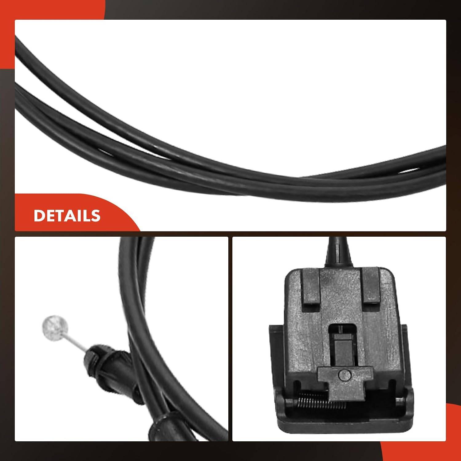 A-Premium Front Hood Latch Release Cable with Handle Compatible with Chevrolet Tahoe Suburban 2015-2020, Suburban 3500 HD 2016-2019 & GMC Yukon/Yukon XL 2015-2020 & Cadillac Escalade ESV, 90.9 Inch