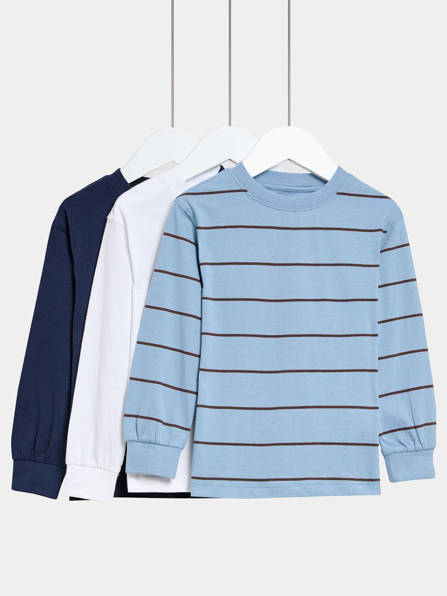 Marks & Spencer 3er-Pack Kinder Tops aus Reiner Baumwolle – Unisex für Jungen & Mädchen – Regular Fit