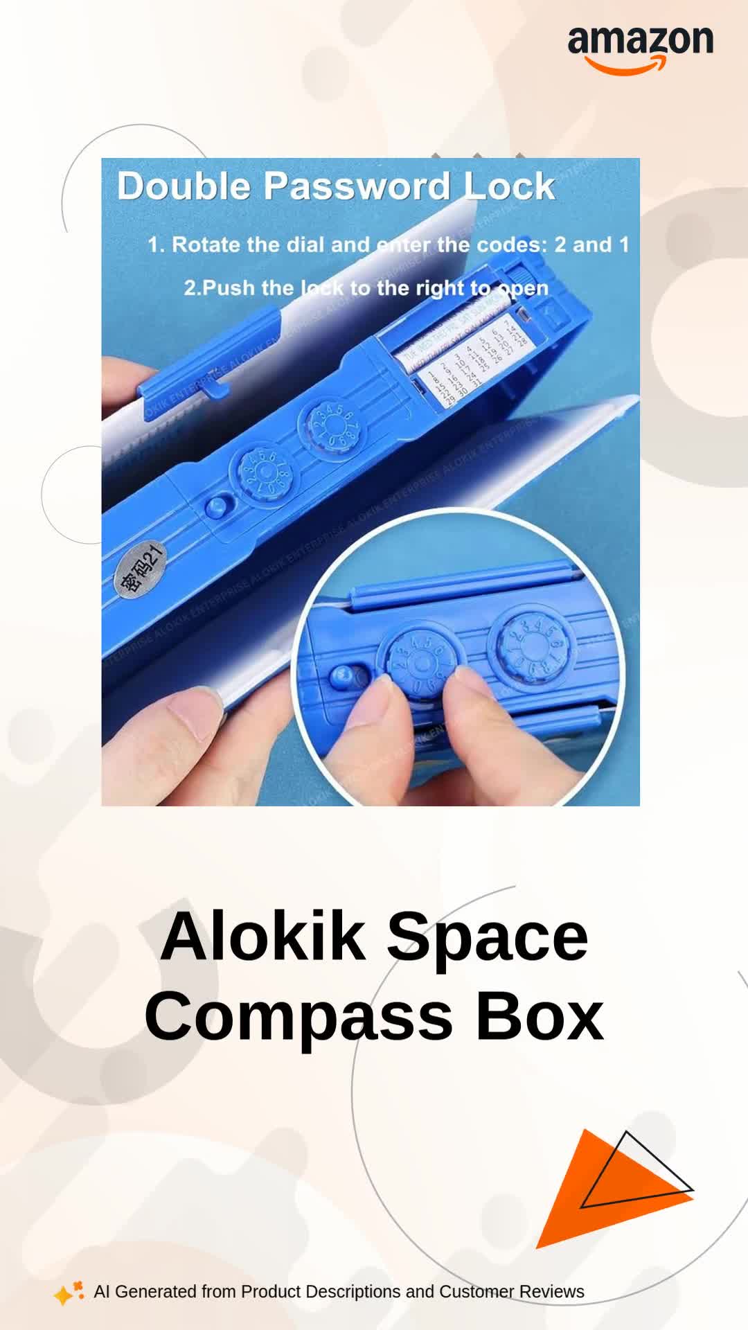 Alokik Enterprise Plastic Multifunctional Space Lock Compass Box
