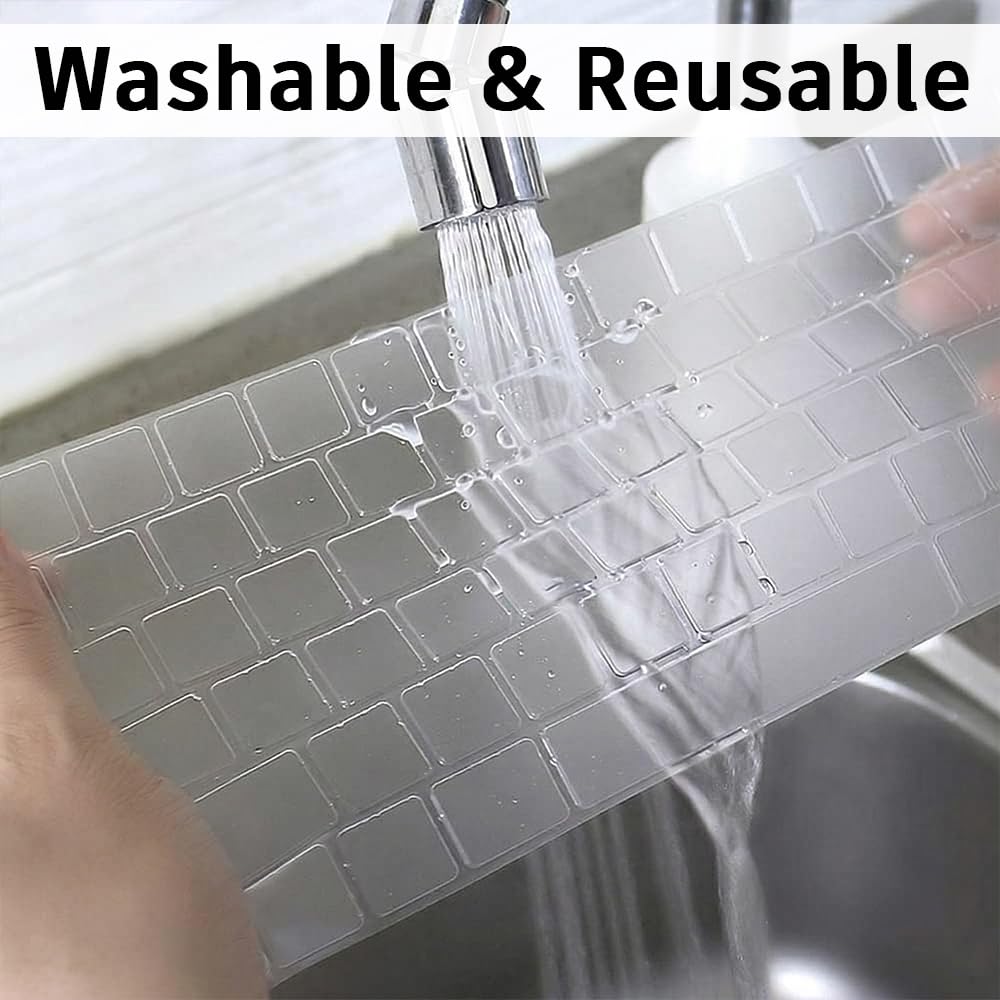 Funda para teclado para MacBook Neo 2026 de 13 pulgadas A3404 A18 Pro con Touch ID UK/EU, diseño antiderrames, a prueba de polvo, lavable, protector de accesorios (transparente)