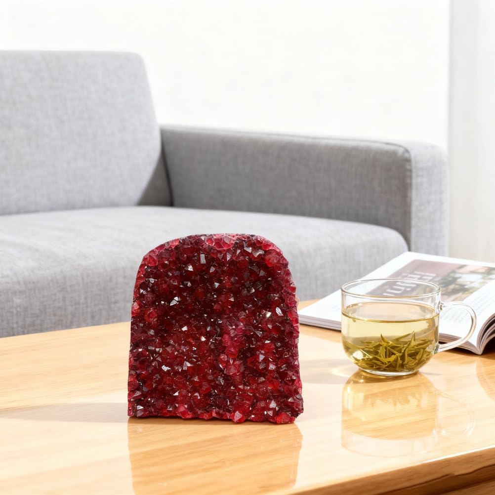 Crystal Raw Geode Stone Irregular Rock Quartz Crystal Geode, Crystal Stone Gifts for Friends Women Office Home Decor for,300g