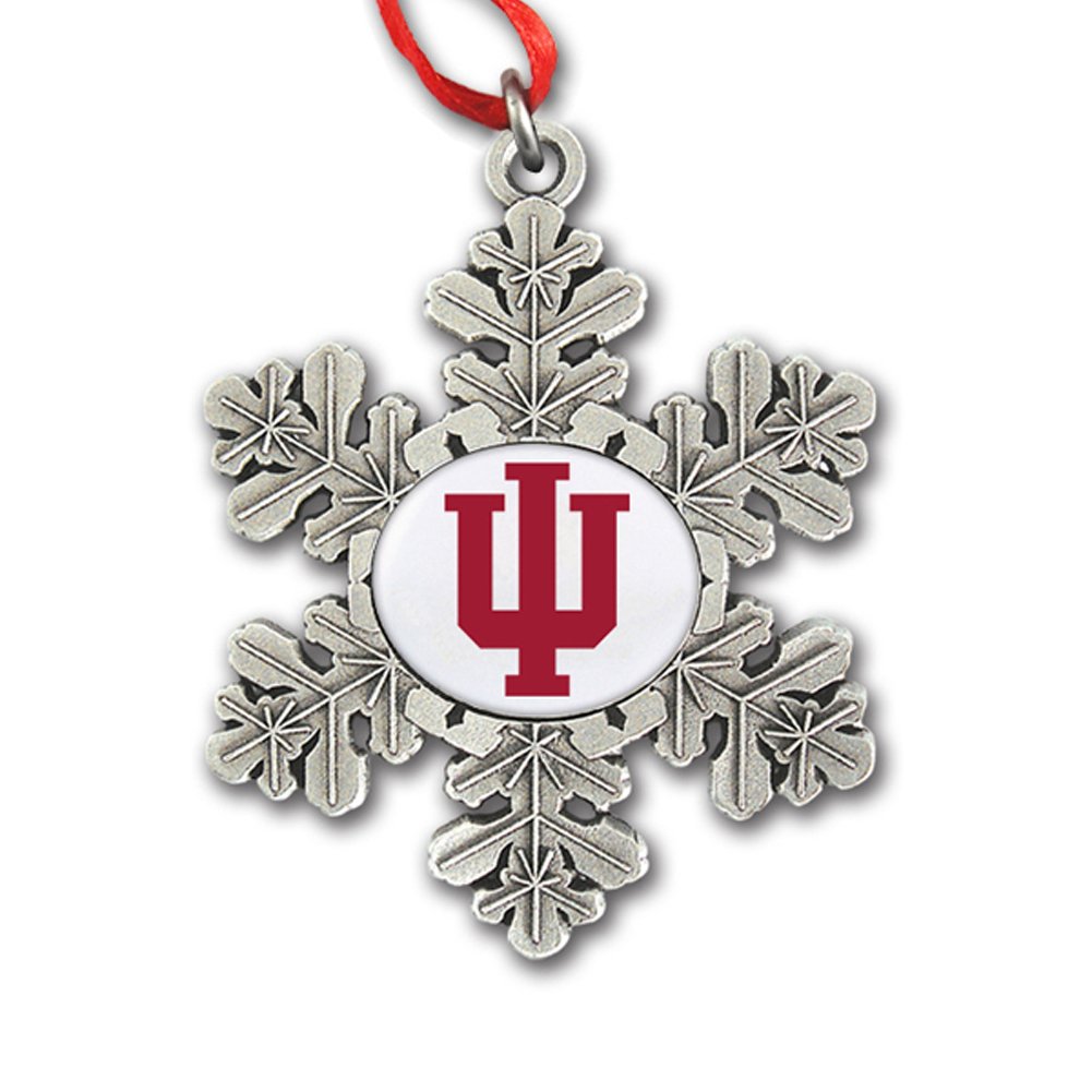 Indiana UniversityIndiana University Block IU Snowflake Ornament – 2.25” Unleaded Pewter Christmas Decoration, Officially Licensed IU Collectible, Made in USA Block IU Snowflake Ornament IMC-Retail